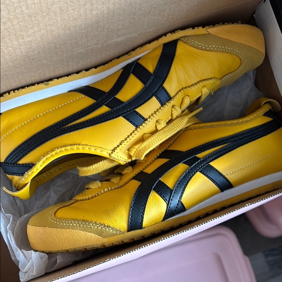 Yellow and Black Athletic Sneakers